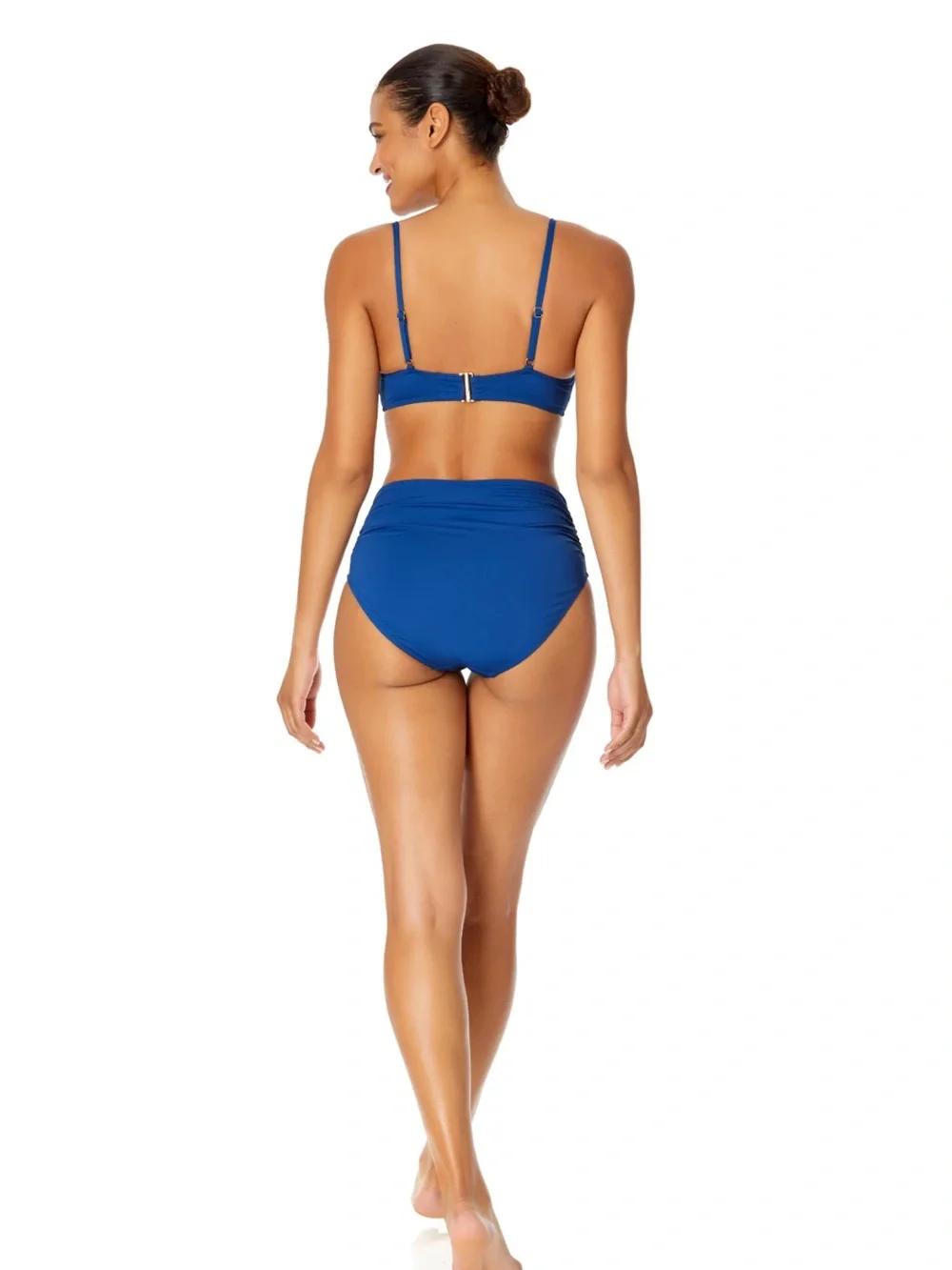 Anne Cole Slate Blue High-Waist Bikini Set 34DD/36D top and small bottom